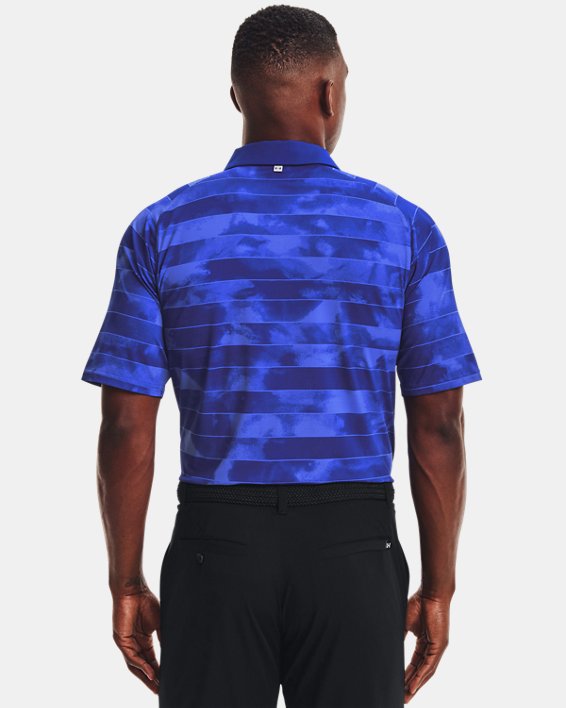 Men's UA Iso-Chill Fog Stripe Polo, Blue, pdpMainDesktop image number 1